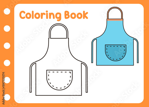 coloring book for kids. APRON cartoon illustration