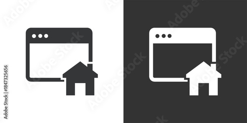 Website Homepage icon. Solid glyph series icon