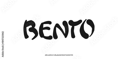 Elegant Hand Drawn Font Uppercase Only. Playful Curved Typography with East Asian Inspired Flow. Creative Rough Lettering. Decorative serif vintage modern concept vector illustration.