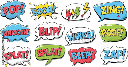 Vector set of business sale labels and retail price stickers featuring discount tags and promotional web banners for shop design elements