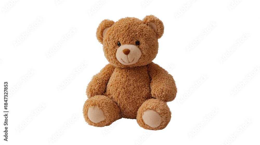 Fototapeta premium A teddy bear is sitting on a white background