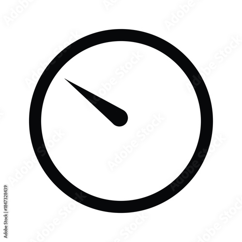 Simple clock face with single hand
