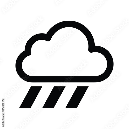 Cloud with rain icon symbolizing weather condition