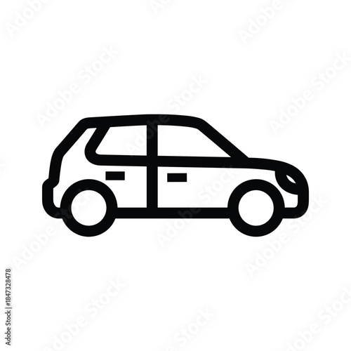 Simple car icon illustration