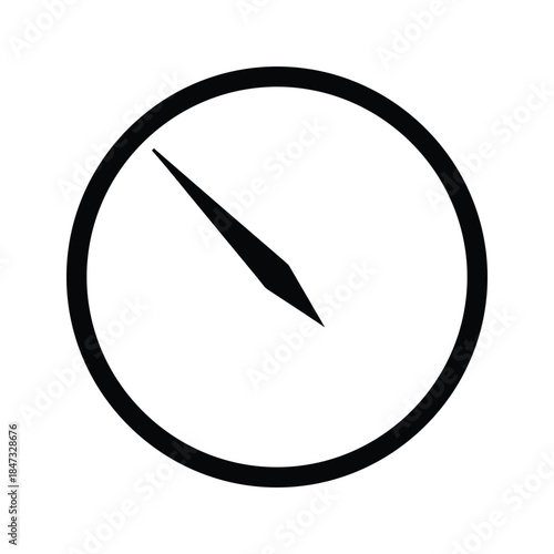 Simple clock face with single hand