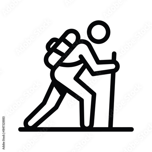 Person helping another person to walk with the help of a stick