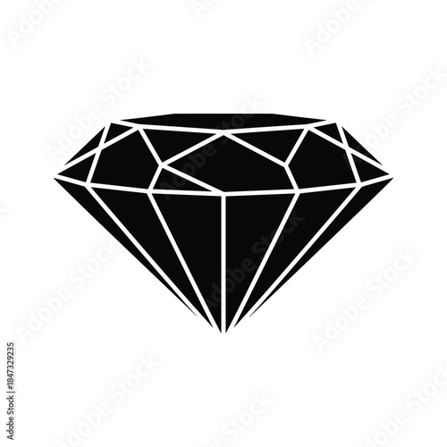 Black diamond icon on white background