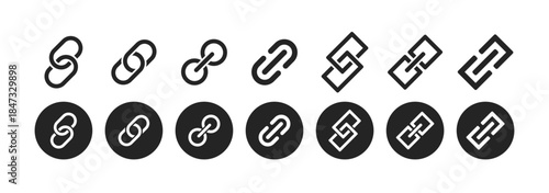 Link Hyperlink Chain Connection Icon Vector Illustration. Web Interface UI Symbol.