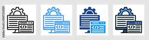 Frontend Development Icon Collection Set Multiple Style