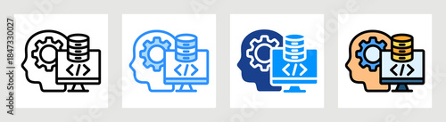 Backend Logic Icon Collection Set Multiple Style