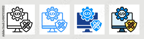 Software Patch Icon Collection Set Multiple Style