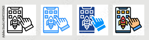 App Release Icon Collection Set Multiple Style