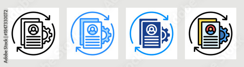 Application Process Icon Collection Set Multiple Style