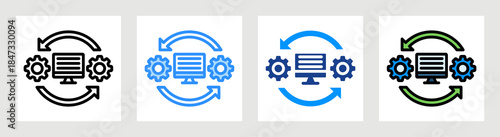 Operating System Icon Collection Set Multiple Style