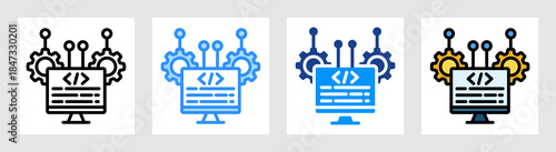 Programming Function Icon Collection Set Multiple Style