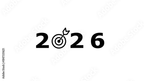 new year 2026. New year thematic design concept animation. 2025 Typography. Greeting concept