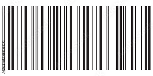 Barcode icon. Barcode vector icon. Simple fake bar code. Bar code for web design. Barcode product distribution icon. Vector illustration isolated on white background.