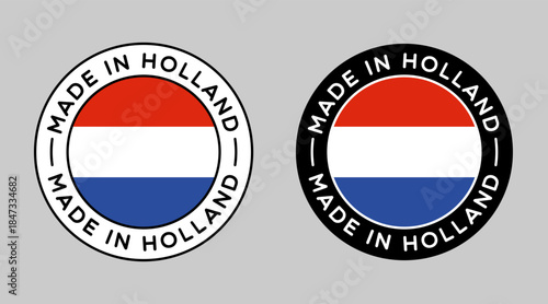 Vector Made in Holland Badge Labels