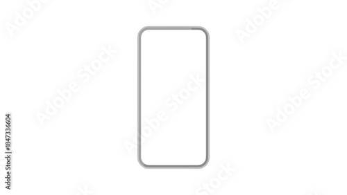 Smartphone outline icon template mockup