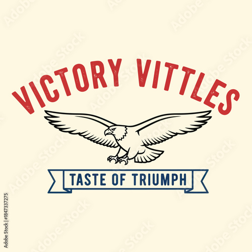 Eagle Logo with Victory Vittles Banner.