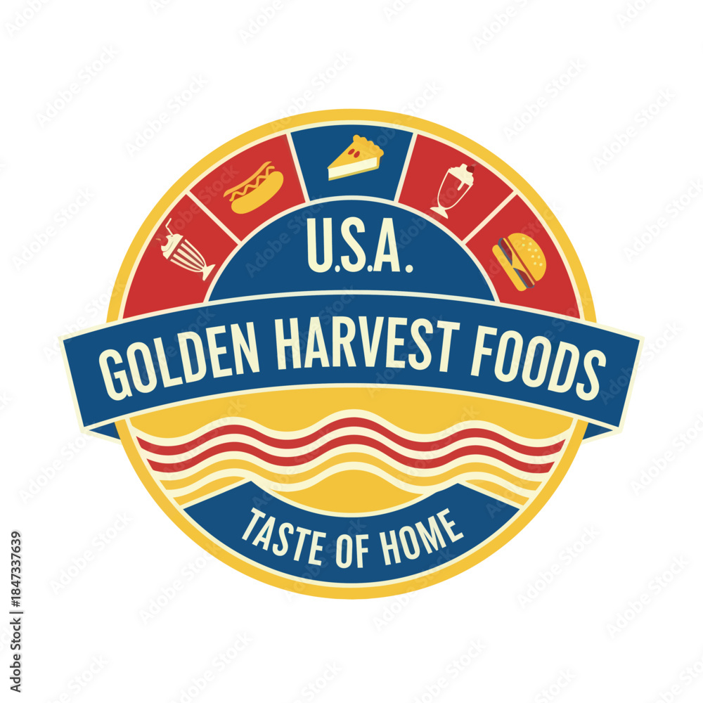 Obraz premium Golden Harvest Foods Logo Design Element.
