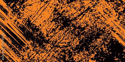 orange black brush Car sticker wrap pattern banner abstract sporty lines black orange color combination grunge brush modern pattern racing motorsport design.vector illustration. eps 10