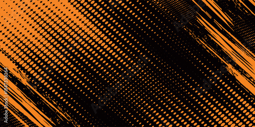 orange black brush Car sticker wrap pattern banner abstract sporty lines black orange color combination grunge brush modern pattern racing motorsport design.vector illustration. eps 10