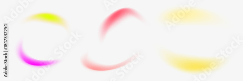 Rainbow colors watercolor paint stains vector backgrounds set.