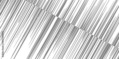 Black radial comics style lines, Straight Vertical Lines, isolated on white background. Speed abstract. Vector illustration