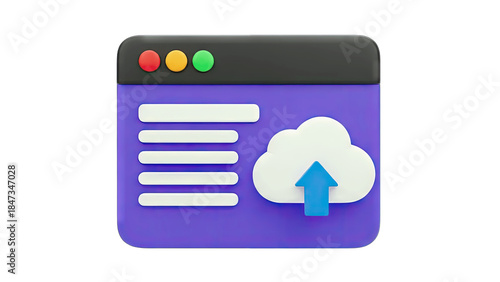 Cloud Upload Icon on Webpage Interface