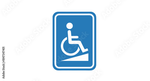 Accessible Ramp Sign Vector