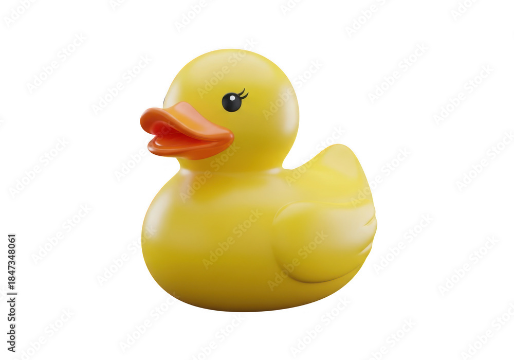 Fototapeta premium Rubber duck isolated on transparent background