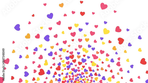 Colorful Heart Explosion A Vibrant Burst of Love and Joy for Celebrations and Designs