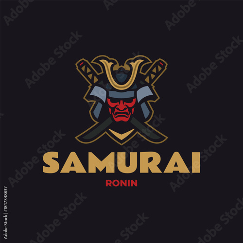 Mascot Samurai Logo Design