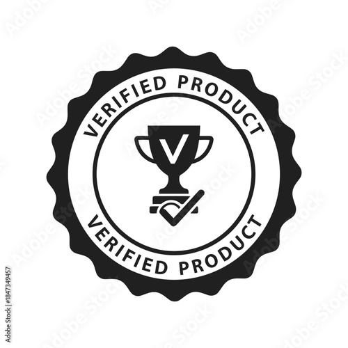 Verified product trust badge seal icon for e commerce