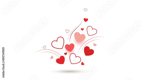 Valentine's Day Hearts A graceful display of love and affection, perfect for celebrations and greetings