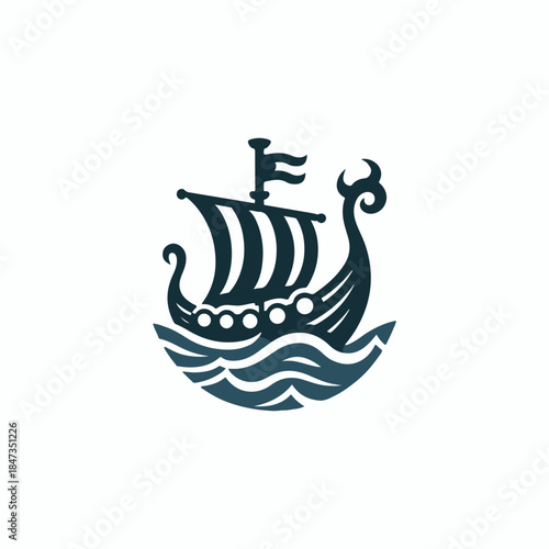 Viking Ship Logo