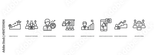 Professional Career Growth Banner Illustration for Career Success Path, Leadership Skill Development, Employee Performance Boost, Corporate Training Program, Professional Achievement Goal, Workplace P