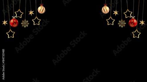Empty Christmas background 4k animaion and empty space for text