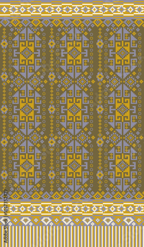 beautiful pixel tribal pattern inspired by each native pixel fabric like wayuu African native American southeast Asian traditional textile Thai silk pattern Aborigine Australian and Columbian fabric