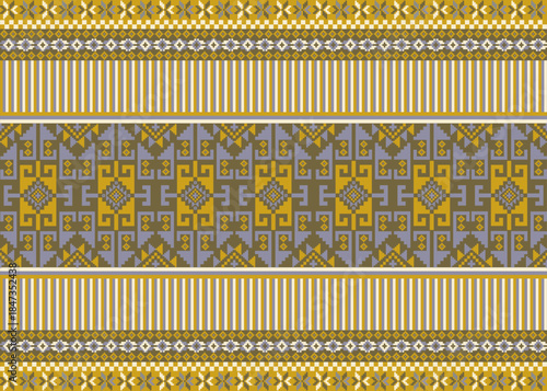 beautiful pixel tribal pattern inspired by each native pixel fabric like wayuu African native American southeast Asian traditional textile Thai silk pattern Aborigine Australian and Columbian fabric