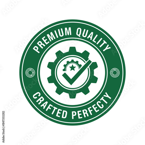 Premium quality crafted perfectly seal badge Vector