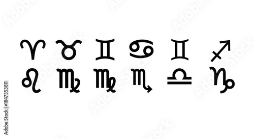 Zodiac signs in a row.