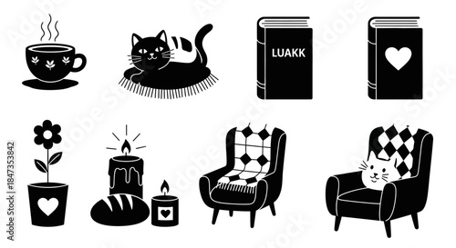 Black and white cat sleeping peacefully.