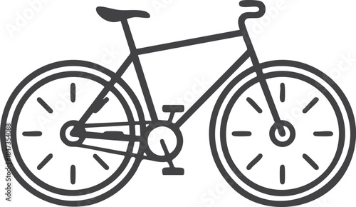 Simple road bicycle line drawing