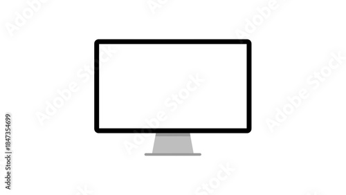 Modern desktop computer monitor display screen mockup