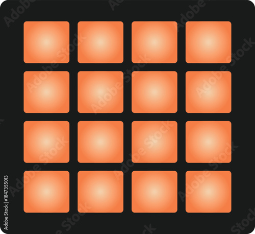 Backlit pad grid controller