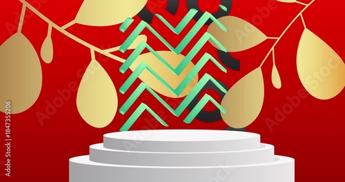 Mockup product display animation, cylinder pedestal podium. Stage showcase video for presentation.