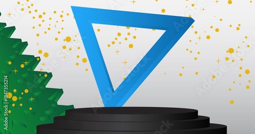 Mockup product display animation, cylinder pedestal podium. Stage showcase video for presentation.