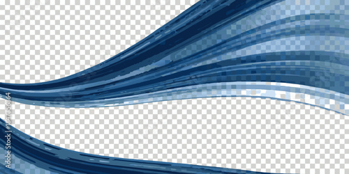 Abstract flowing blue lines create a dynamic and elegant design element